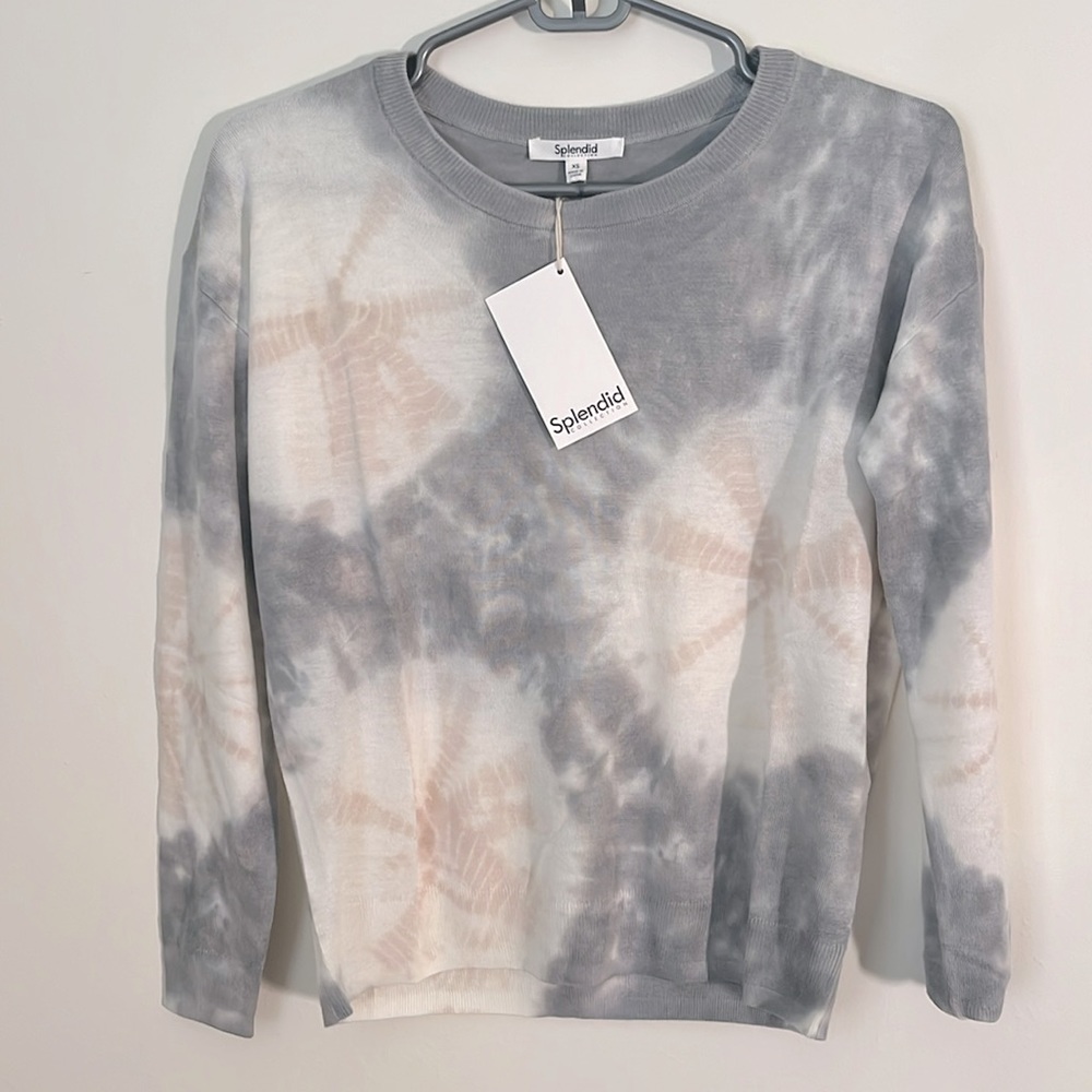 Splendid Cashmere Blend Tie Dye Sweater
